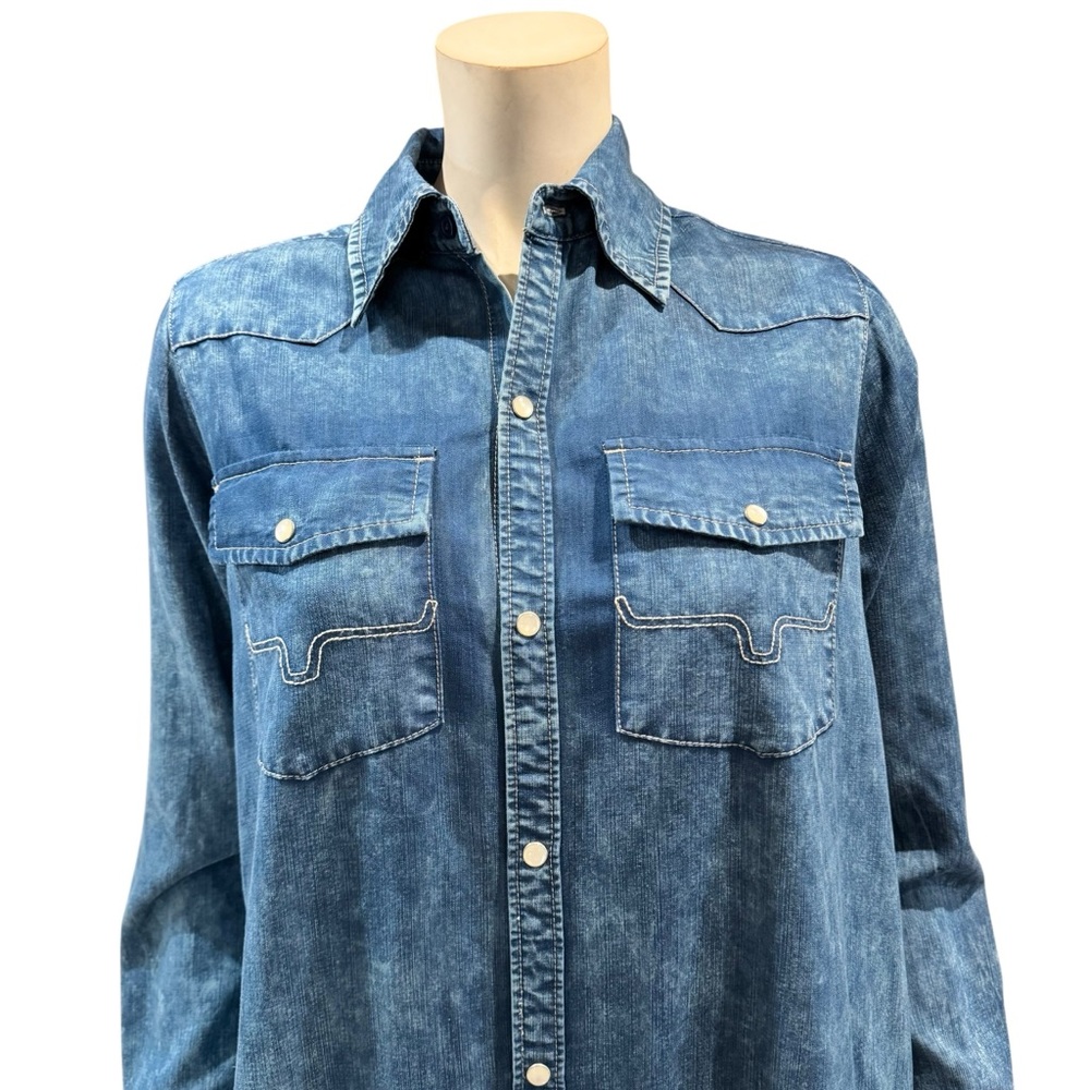 Kimes Ranch Sundowner Chambray Shirt Dress - Picture 3 of 16
